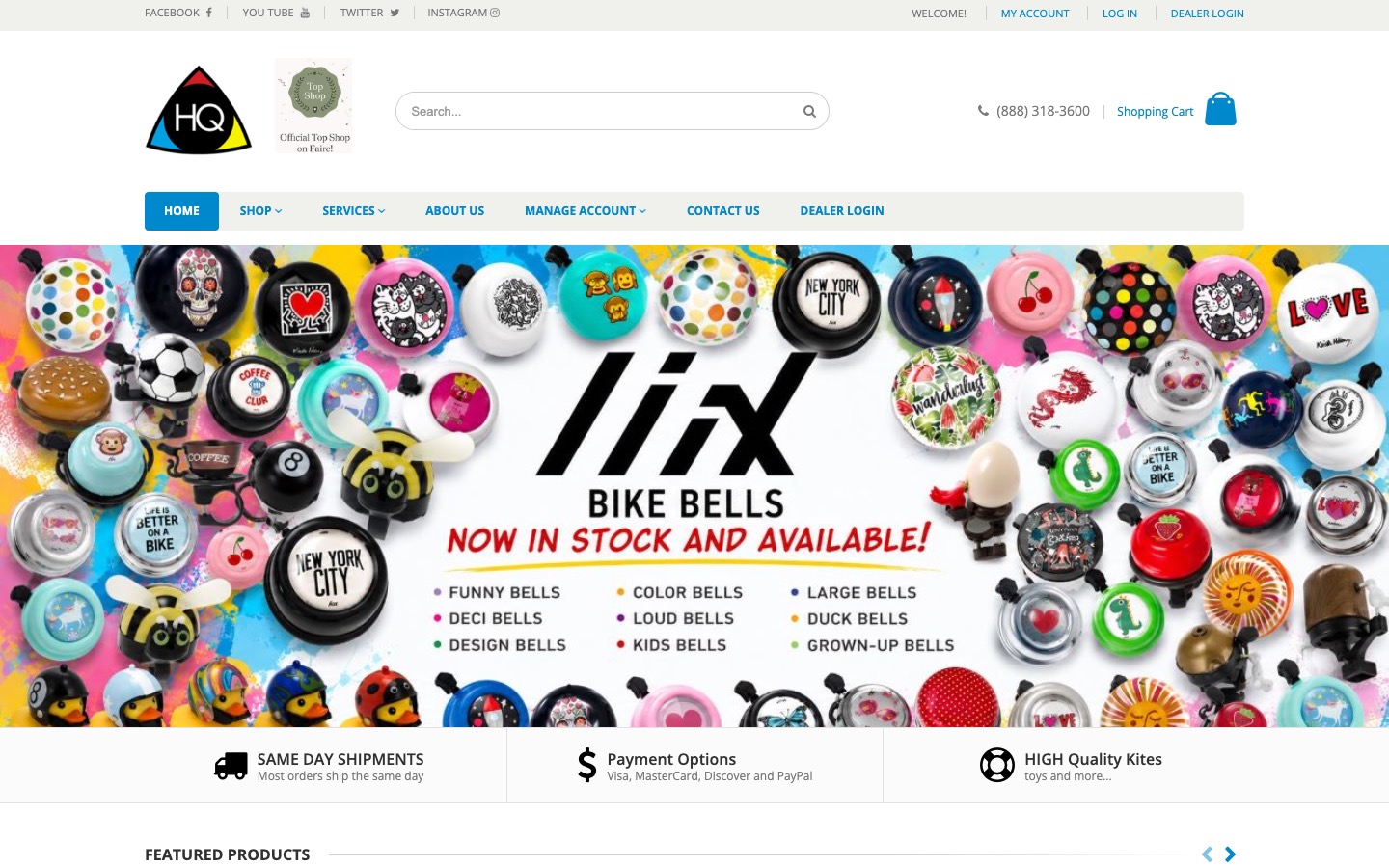 The current homepage